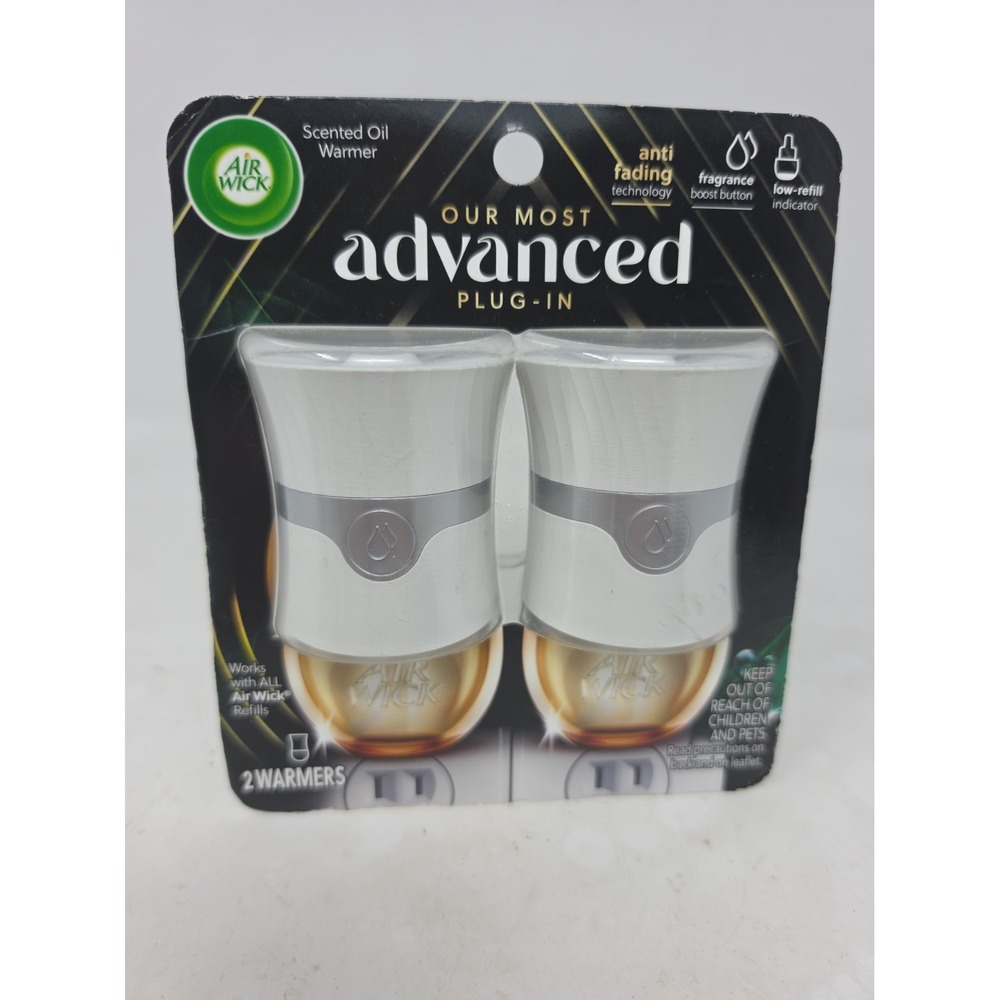2 Air Wick Advanced Plug-In Scented Oil Refill Warmer w Fragrance Boost Button.E